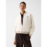 Guess Melton Tam Fermuarlı Kadın Bomber Ceket V6RL00WM072 - Ekru