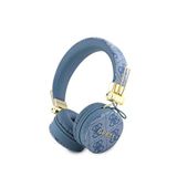 Guess Metal Logolu 4g Desenli Mavi 5.3 Kulak Üstü Bluetooth Kulaklık