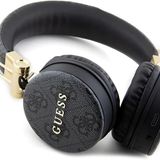 Guess Metal Logolu 4G PU Deri Siyah Bluetooth Kulaklık