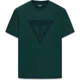 Guess Miken Erkek Aktif Regular Fit T-Shirt - XL - Yeşil