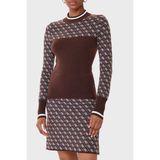 Guess Mock 4g Logolu Slim Fit Yarım Balıkçı Yaka Kazak W5BR24Z3JD2 Bayan Kazak W5BR24 Z3JD2 Fnht - Kahverengi