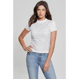 Guess Mock Kadın Slim Fit T-Shirt Beyaz