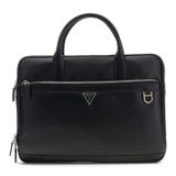 GUESS Monaco Laptop Bölmeli Deri İş Çantası Siyah Laptop Çantası