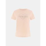 Guess Narciso Kadın Aktif Regular Fit T-Shirt, Bej, XS