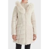 Guess Nev Oxana Regular Fit Fermuarlıı Kapüşonlu Şişme Mont W4BL61WGLZ0 Bayan Mont W4BL61 Wglz0 G9L9 - Ekru
