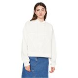 Guess New Alisa Kadın Aktif Scuba Sweatshirt, Beyaz, XL