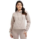 Guess New Alisa Kadın Aktif Scuba Sweatshirt V2YQ08K7UW2, Kahverengi, XL