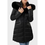 Guess New Oxana Regular Fit Fermuarlı Kapüşonlu Şişme Mont W4BL61WGLZ0 Bayan Mont W4BL61 Wglz0 Jblk - Siyah
