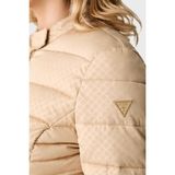 Guess New Vona Regular Fit Dik Yaka Şişme Mont W6YL16W2891 Kadın Mont W6YL16 W2891 C1C2 - Bej