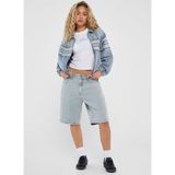 Guess Normal Mavi Kadın Ceket Go Satın Bomber Jack - Nylon Shıny - XS