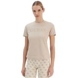 Guess Octavia Kadın Aktif Slim Fit T-Shirt V6RI20J1314, Bej, XS