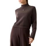 Guess Olympe Yüksek Yaka Sweatshirt, M, P69704S753, KAHVERENGI, kadın