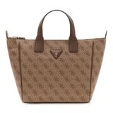 GUESS Omuz çantası Follie Küçük Kadın Çantası Latte Logo kahverengi