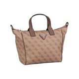 GUESS Omuz çantası Follie Küçük Kadın Çantası Latte Logo kahverengi