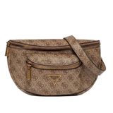 GUESS Omuz çantası Latte Logo Açık Kahverengi