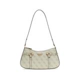 GUESS Omuz çantası Leona Logo Shoulder Bag Sage Logo haki