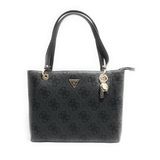 GUESS Omuz çantası Shopper Noelle II Tote Bag Coal Logo koyu gri