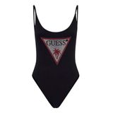 Guess One Piece Logolu İp Askılı Mayo E4GJ03MC040 Bayan MAYO E4GJ03 MC040 JBLK