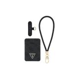 Guess Orjinal Lisanslı Bilek Askı İpli Magnetik Kartlık 2in1 Aksesuar Set Siyah