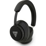 Guess Orjinal Lisanslı Enc Teknolojili Üçgen Logolu Saffiano Kulak Üstü Bluetooth Kulaklık Siyah