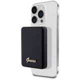 Guess Orjinal Lisanslı Magsafe Şarj Özellikli Metal Yazı Logolu Powerbank 3000mah 5w Siyah