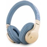 Guess Orjinal Lisanslı Script Gold Serisi Metal Yazı Logolu 4G Desenli Bluetooth Kulaklık - Mavi
