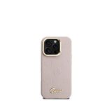 Guess Peony iPhone 16 Pro Max Logolu Kamera Standlı Deri Magsafe Uyumlu Pembe Telefon Kılıfı