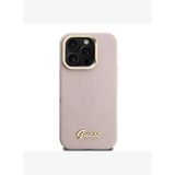 Guess Peony Logolu Kamera Standlı PU Deri iPhone 15 Pro Max Magsafe Uyumlu Kılıf