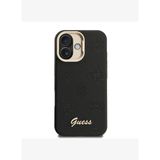 Guess Peony Logolu Kamera Standlı PU Deri iPhone 16 Magsafe Uyumlu Kılıf