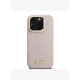 Guess Peony Logolu Kamera Standlı PU Deri iPhone 16 Pro Magsafe Uyumlu Kılıf