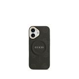Guess Peony Serisi iPhone 17 Baskılı Logolu Magsafe Uyumlu Siyah Telefon Kılıfı
