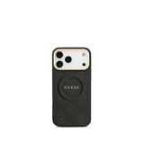 Guess Peony Serisi Iphone 17 Pro Max Baskılı Logolu Magsafe Siyah Uyumlu Telefon Kılıfı