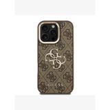 Guess PU Deri 4G Metal Logo Standlı iPhone 16 Pro Kılıf