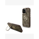 Guess PU Deri 4G Metal Logo Standlı iPhone 16 Pro Max Kılıf