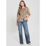 Guess Regular Fit Düz Çok Renkli Kadın Gömlek ENORA EQUIPMENT SHIR - ECO VI SHINY