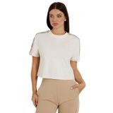 Guess Regular Fit T-Shirt, L, 5003000442, Bej, Kadın