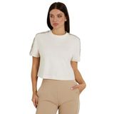 Guess Regular Fit T-Shirt, XS, 5003000442, Bej, Kadın