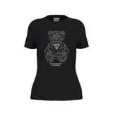 Guess Romy Kadın Aktif Regular Fit T-Shirt, Siyah, XL
