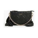 Guess Sally Kadın Omuz Çantası Zincir Askılı Kapitone Desenli Fermuarlı Püskül Detaylı Çapraz Şık Günlük - Black