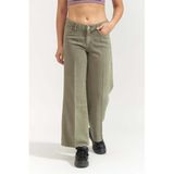 Guess Sexy Palazzo Palazzo Fit Pantolon, 29, W5RA96WFD53, Yeşil, Kadın
