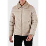 Guess Shearling Logolu Regular Fit Ceket Yaka Fermuarlı Mont M5BL79W2292 Erkek Mont M5BL79 W2292 G1CA - Bej