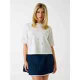 Guess Silvy Boxy Fit Kadın Beyaz T-Shirt V6gı18k2985-G056