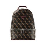 GUESS Sırt Çantası Follie Travel Small Backpack Kahverengi Logo Koyu Kahverengi