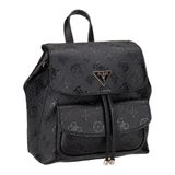 Guess Sırt Çantası Kabartma Monogram Desenli Büzgülü, Standart, HWPD9888310, Siyah, kadın