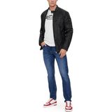 Guess Siyah Erkek Mont M4YL16WFHD0JBLK Quılted Bıker Str - XL