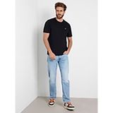 Guess Siyah Erkek T-Shirt Ss Cn Patch Tee Organıc Heavy - L