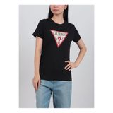 Guess Siyah Kadın Bisiklet Yaka Slim Fit T-Shirt W6YI54K4870-JBLK
