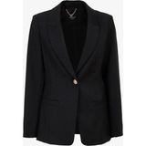 Guess Siyah Kadın Ceket Desenli Blazer Blanca Blazer - Wool Blend Str Mono - 42