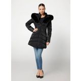 Guess Siyah Kadın Parka MAITE ONION QUILTING - POLY SATIN P