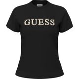 Guess Siyah Kadın Yuvarlak T-Shirt V6BI06K6273-JBLK - M
